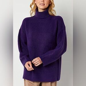 Worthington Turtleneck Purple Sweater Size Small (roomy fit) NWT